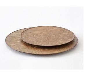 Plateaux de service en plastique biodégradable léger Plateaux de chargeur en bois pour aliments Dessert Snack Salade Dîner Plat Sûr - Product Image 3
