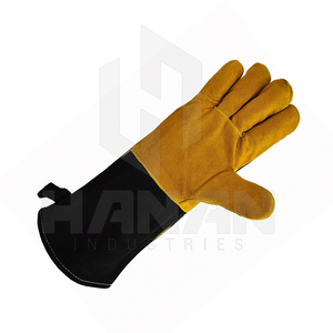 Guantes de soldadura de cuero de primera calidad Guantes DE SEGURIDAD antideslizantes resistentes al calor/fuego para uso profesional Venta al por mayor y pedidos personalizados - Product Image 6