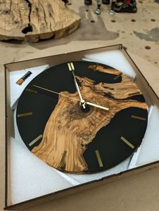SMART EPOXY MURALE HORLOGE MEILLEURE Qualité En Bois Résine Époxy Horloge Murale Fabriquée À La Main En Bois Résine Époxy Horloge Murale Wholes - Product Image 4