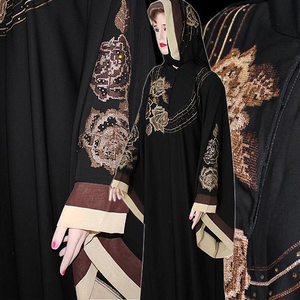 Más atractivo bordado Abaya superventas con tela Nida - Product Image 1