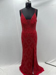 Elegante Vestido Largo con Cuentas y Lentejuelas, Escote en V, para Fiesta, Club, con Flecos, Bordado Natural, Recto y Formal - Product Image 6