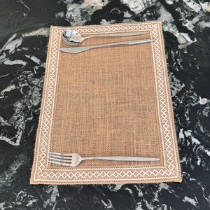 Mantel Individual de lino natural para mesa, manteles individuales de comedor de granja bohemios, cocina, comidas diarias, vacaciones o Decoración de mesa moderna - Product Image 1