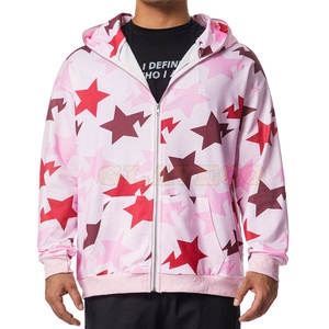 Sudaderas con capucha con cremallera completa mezclada de algodón directo de fábrica 2025 logotipo personalizado estilo de invierno informal con cuello con capucha - Product Image 1