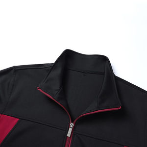 Chándal de lana de poliéster de invierno de alta calidad para hombre con capucha cremallera completa logotipo personalizado nuevo diseño negro rojo de talla grande 100% algodón - Product Image 3