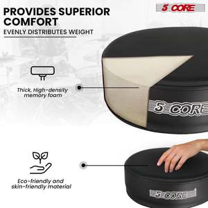5 Core Drum Throne 4 Thick Padded Guitar <b>Stool</b> 400Lb Capacity Drummer Chair Swivel Adjustable - Product Image 6