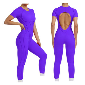 Combinaison de yoga pour femmes à usage extérieur nouveau design haut de gamme multicolore tenue décontractée combinaison de yoga respirante douce et anti-rétrécissement - Product Image 1
