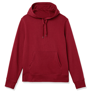 Sweat-shirts en polaire slim fit d'hiver, imprimés numériques en silicone en relief, motif uni, teinture unie, design avec col à capuche et poche - Product Image 1