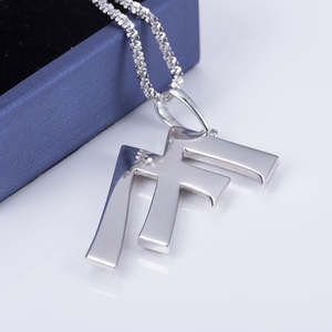 Pendentif en moissanite numéro 77, serti de diamants, couleur D VVS, collier hip-hop, numéro porte-bonheur, argent 925, fabrication sur mesure OEM ODM, vente en gros - Product Image 4