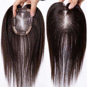 ท็อปเปอร์ผมแบบคลิปหนีบขนาด 3x4 นิ้ว แบบโมโน สำหรับปิดผมบาง/ไรผม  มองไม่เห็นรอยต่อ สีน้ำตาลเข้มธรรมชาติ ใช้งานง่ายทุกวัน  ผสมผสานกับเส้นผมได้ดี  ฐานไหม  แบบยุโรป - Product Image 3