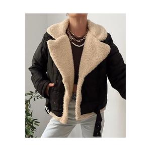 เสื้อโค้ทขนตัวย้หยิก (ตุ๊กตา) สีดํา - Product Image 2