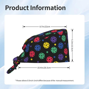 Bonnets médicaux imprimés numériquement par sublimation avec lien à nouer au dos, options de logo personnalisé pour les médecins, les infirmières, les hôpitaux, les cliniques - Product Image 4