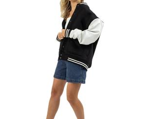 บริการ OEM แจ็คเก็ตวาร์ซิตี้ผู้ชายแบบสบายๆ สำหรับออกกำลังกาย ขายส่งเสื้อแจ็คเก็ตแฟชั่นผู้หญิงคุณภาพสูงสำหรับฤดูหนาว ระบายอากาศได้ดี - Product Image 5