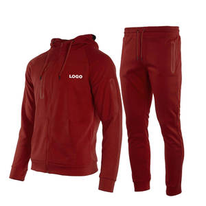 Vente en gros au prix d'usine de vêtements d'entraînement deux pièces avec logo personnalisé ensembles de jogging ensemble de survêtements à manches longues pour hommes - Product Image 3