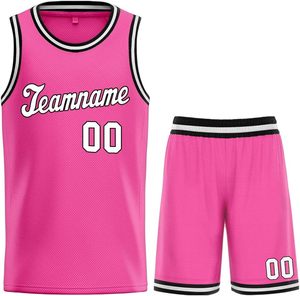 Uniforme de basket-ball personnalisé, impression sur écran, maillot sans manches à col en V, short, polyester à séchage rapide, logo d'équipe, nom, numéro - Product Image 1