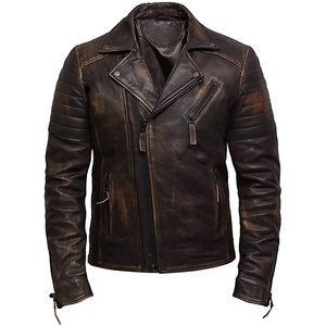 แจ็กเก็ตหนังแท้ผู้ชายหรูหราแฟชั่นไฮสตรีทพร้อมซิปปิดที่ทนทานสไตล์ยุโรปอเมริกาสำหรับตลาดฤดูหนาว - Product Image 4