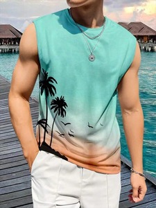 Débardeurs hommes 100% coton solide gilet mâle respirant hauts sans manches mince décontracté Gym course confortable maillot de corps hommes cadeau - Product Image 3