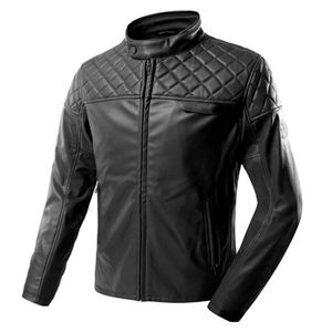 Cuir GW0512 Blouson de moto Legend Classic noir de qualité supérieure en cuir avec doublure matelassée pour homme - Product Image 1