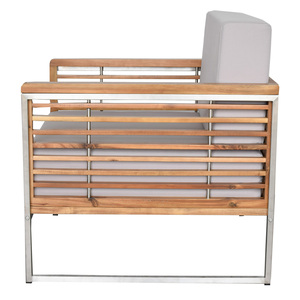 Conjunto de Muebles de Jardín Artemis, Silla Plegable de Diseño Moderno, Madera de Acacia y Resina, Muebles de Exterior para Patio o Playa - Product Image 4