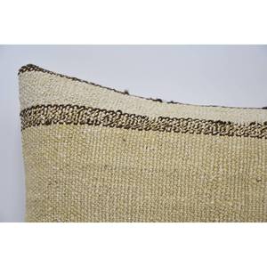 Premium Beige Kantha Patchwork Wool Pillow 12x24 Inch Luxury <b>Vintage</b> Woven Pattern Portable <b>Bedding</b> Fluffy Ring Square Features - Product Image 2