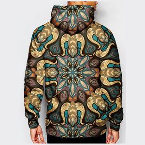 ชุดเซ็ตเสื้อฮู้ดดี้พิมพ์ลายทรงหลวมผ้าฝ้ายหนานุ่มสำหรับผู้ชาย กางเกงขายาวทรงสเวตแพนท์แบบซ้อนชั้น ชุดวอร์มโอเวอร์ไซส์ ชุดลำลอง พร้อมบริการสกรีนโลโก้ตามสั่ง - Product Image 5