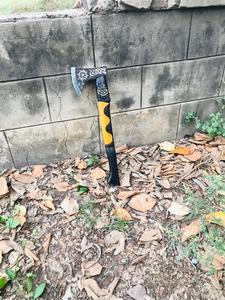 Handmade Custom Damascus <b>Axe</b> Head Steel Tomahawk Industrial Grade Viking Style Battle-Ready Hatchet with Wood Handle for Cutting - Product Image 5