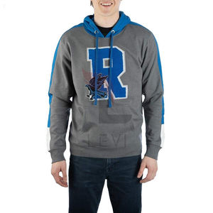 Sudadera con capucha de chenilla de tamaño bordado personalizado Sudadera con capucha de algodón bordado desgastado para hombres a precio al por mayor mezcla de algodón básico - Product Image 4