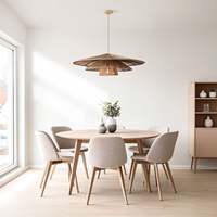 Abat-jour en rotin écologique durable, vente en gros, fait main, luxe, style asiatique, léger, installation facile, couvercle décoratif pour suspension