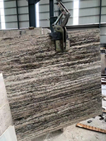 Table basse en travertin argenté persan naturel poli, grandes dalles, carreaux de sol, dalles, 2 cm, garantie 1 an
