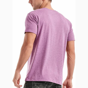 T-shirt décontracté pour homme en gros, tee-shirt basique, 100% coton, tissu jersey, tricoté, manches courtes, col rond, coupe ample, respirant - Product Image 2
