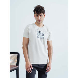 T-shirt EVAINE élégant 100 % coton, coupe classique, imprimé graphique, jersey compressé, motif uni, poids du tissu 220 grammes - Product Image 2