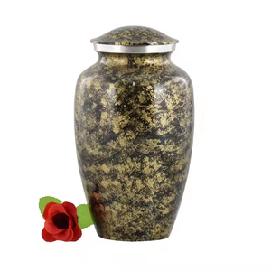 Urnes de crémation de classe supérieure finition marbre mélangé gris blanc peint accessoires de cercueil pour adultes à prix abordable 2025 urnes de crémation - Product Image 4