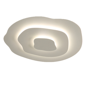 Lámpara de Techo LED Moderna, Luz Blanca Cálida Suave 3500K, Cubierta Acrílica, Base de Madera Suspendida para Sala de Estar - Product Image 3