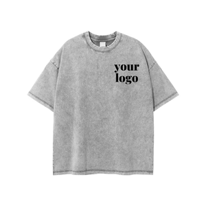 T-shirt vintage 100 % coton écologique à séchage rapide, personnalisé, délavé à l'acide, à manches courtes pour homme, en tissu tricoté 230 GSM – Vente en gros - Product Image 1