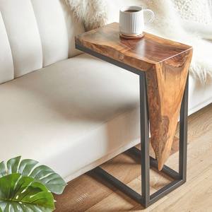 Table basse ronde en bois avec un design moderne et élégant et pieds minimalistes idéal pour les appartements et les maisons urbaines - Product Image 4