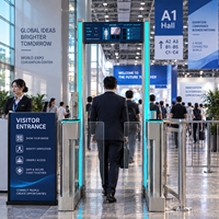 Tourniquet de sécurité avec détection de métaux par IA, reconnaissance faciale, RFID, QR, empreintes digitales, contrôle d'accès intégré, fabricant OEM ODM
