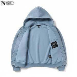 Hombres de alta calidad de algodón grueso pesado francés Terry pulóver con capucha personalizado gota hombro polar Sudadera con capucha de gran tamaño sudaderas con capucha reversibles - Product Image 6