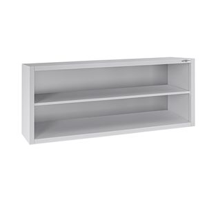 Armario de pared comercial de acero inoxidable / Mueble de cocina ECO - 1600x400x650mm - Frente abierto (sin puertas) - Product Image 1