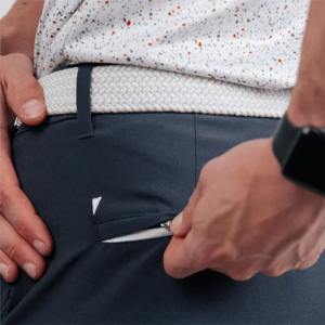 Pantalones cortos de malla de golf elásticos de 4 vías de alta calidad personalizados para hombres, peso ligero 86% nailon 14% Spandex, pantalones cortos para correr Cargo - Product Image 6