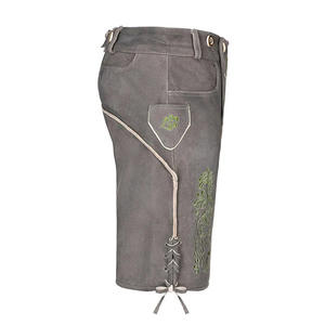 Pantalones cortos de cuero antiguo tradicionales bávaros hechos a medida cuero de cabra genuino Trachten Oktoberfest Lederhosen monos cintura plana - Product Image 2