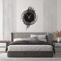 Exklusive Übergroße Dekorative Metalluhren mit Geräuschlosem Uhrwerk für Wohnzimmer, Schlafzimmer, Lobby, Moderne Wohnraumdekoration, Hochzeit