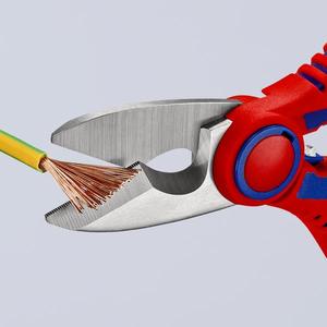 กรรไกรตัดสายไฟของช่างไฟฟ้า Knipex พร้อมพื้นที่จีบสำหรับปลอกปลายสายไฟ ประเภทสินค้ากรรไกรและเครื่องตัด - Product Image 2