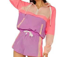 2026 New Design Eco-Friendly Men's Full Sleeve Windbreaker Short <b>Set</b> Zipper Polyester/Cotton Quick Dry Lightweight Winter Casual - Product Image 3