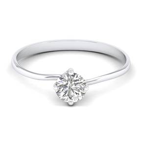 REYES Creative Round Cut 0.5 Carat Single Moissanite Stone Eternity <b>Ring</b> Original 925 Sterling Silver Engagement <b>Rings</b> - Product Image 5