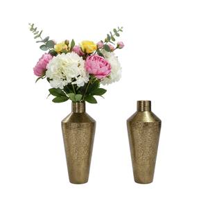 Juego de 2 Jarrones Modernos de Metal Plateado Martillado, Decoración de Hogar de Aluminio Premium, Centros de Mesa Decorativos en Oferta - Product Image 5