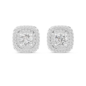 Pendientes de Oro con Moissanita de Corte Asscher, Hechos a Mano, Creados en Laboratorio, Plata de Ley 925, Certificados por Terceros, Peso Personalizable - Product Image 3