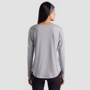 Camiseta Heather Grey Sin Costuras, Transpirable, Estilo Casual, Ropa Deportiva - Product Image 2
