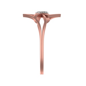 Anillo de compromiso de diamantes de oro rosa de 14 quilates de alta calidad superventas elegante diseño solitario certificado IGI para aniversario de bodas - Product Image 5