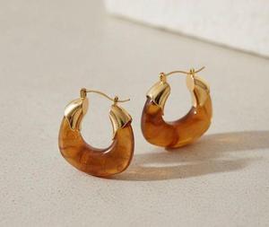 MN EXPORTS Handmade Epoxy Resin <b>Drop</b> Earrings Elegant Fashion Jewelry Lightweight Trendy Party Wear Islam-Friendly for Women - Product Image 3