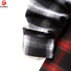 Chemises en flanelle popeline d'automne personnalisées de qualité supérieure pour hommes, coton/fibre de bambou de haute qualité, séchage rapide, respirantes, décontractées - Product Image 5