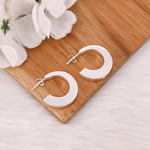 Aros Sencillos de Plata 925, Joyería Minimalista Moderna para Mujer, Aros de Latón de Alta Calidad, Pedido al por Mayor, Regalo para Ella - Product Image 3